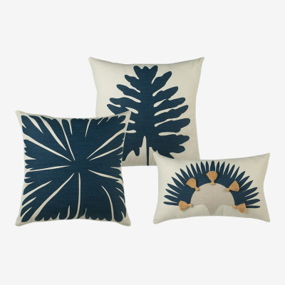 21851 - 2333 - Trio Promocional - Aspen - Off | Marinho - 50x50 cm Capa (sem enchimento)